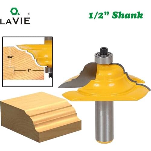 LA VIE 1pc 12mm 1/2" Shank Table Edge Router Bit French Baroque Line Woodworking Milling Cutter for Wood Machine Tool MC03126
