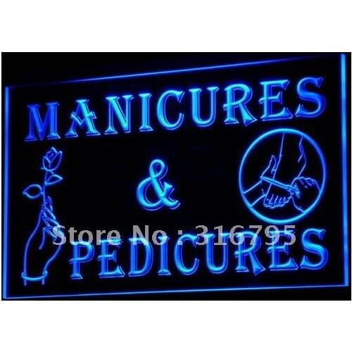 I592 Manicures Pedicures Beauty Salon LED Neon Light Light Signs On/Off Switch 20+ Colors 5 Sizes