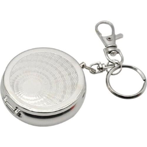 Pocket Ashtray/Vehicle Cigarette Ashtray Mini Stainless Steel Ashtray with Key Chain and Cigarette Snuffer