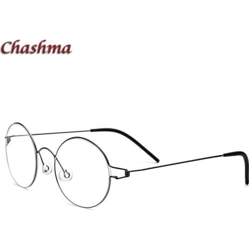 Men Frame Round Denmark Handmade Korean Glasses Frames Screwless Eyewear Titanium Prescription Optical Light Design Vintage