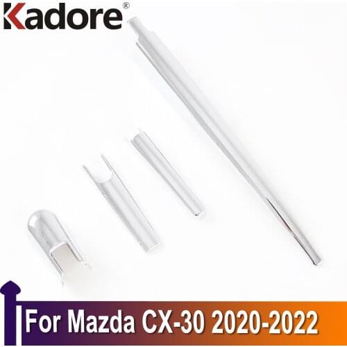 For Mazda CX-30 CX30 2020 2021 2022 Chrome Rear Wiper Trim Sticker Window Protection Wiper Cover car decor