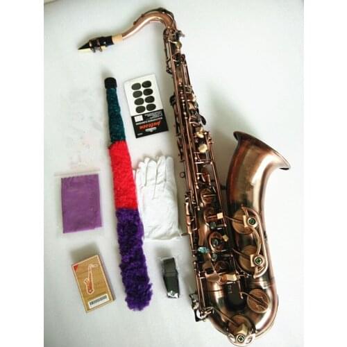 Brand new Red Antique Copper Tenor Sax Custom Tenor Saxophone Instrument Dedicated Brass tube body Saxophone B Flat Saxofone
