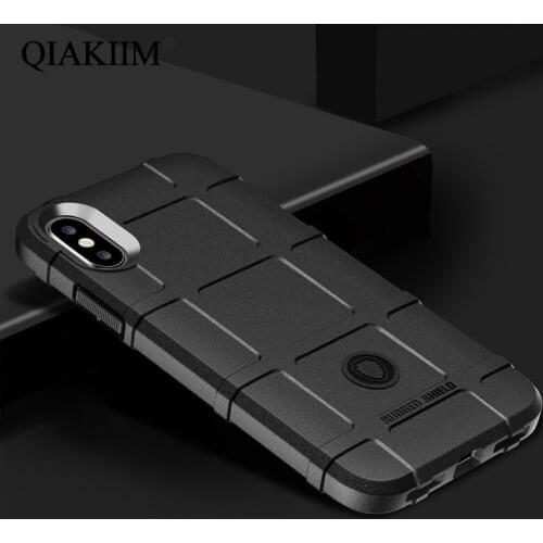Rugged Shield Case for iPhone 11 Pro XS Max XR X 6 6S 7 8 Plus Shell Soft TPU Silicone Back Cover Shockproof Armor Phone Cases