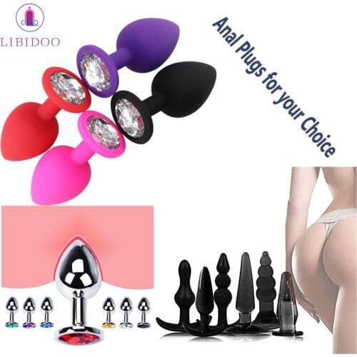 Luxury Jewelry Design Fetish Stainless Steel/Silicone Anal Butt Plug Fantasy Sex Restraints Bondage SM Anal Stimulation Sex Toy
