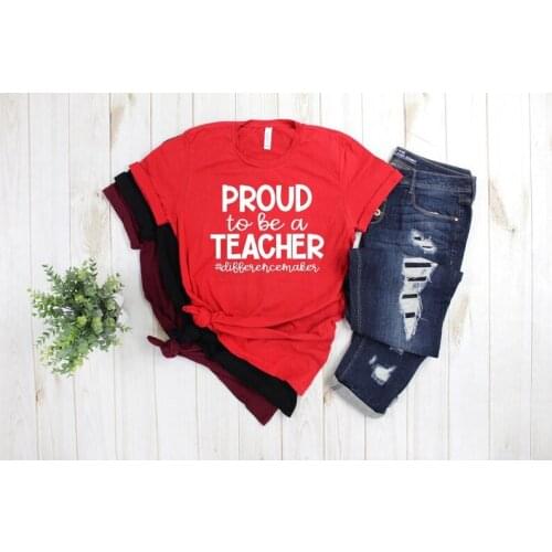 Teacher Shirts, Proud To Be A Teacher, Teacher Team Shirts Wear Red For Ed, Redfored Shirts For Teachers Teacher Stong O254