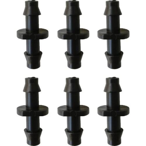 4/7 mm Double Barb Connector Water Quick Coupling Pipe Connector Plastic for Garden Irrigation 1/4" Hose