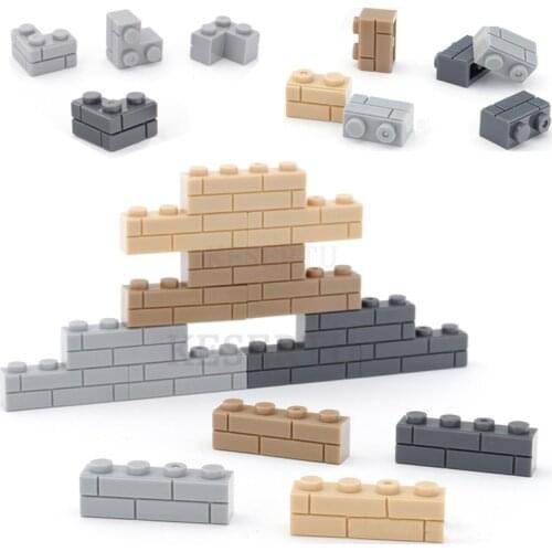 Building Blocks Thick Wall Figures Bricks MOC Parts Bricks City Accessories Sandbags Stairs Ladders DIY Fence 98283 15533 6020