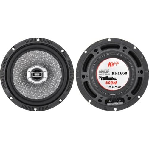 2pcs 600W 6.5 Inch Universal Car Coaxial Speaker Auto Audio Music Stereo Full Range Frequency Hifi Non-destructive Installation