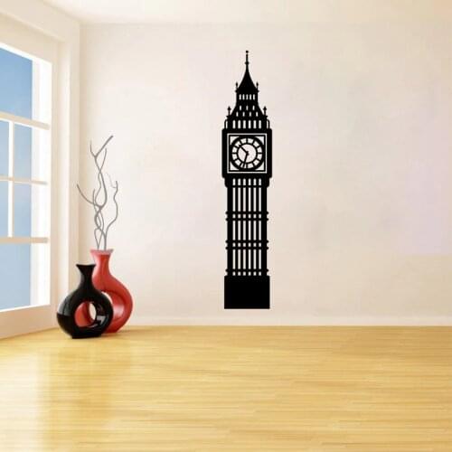 Big Ben Clock Vinyl Wall Sticker Mural London Logo Removeable Wall Decal For Walls Living Room Decoration Bedroom Decor YO580