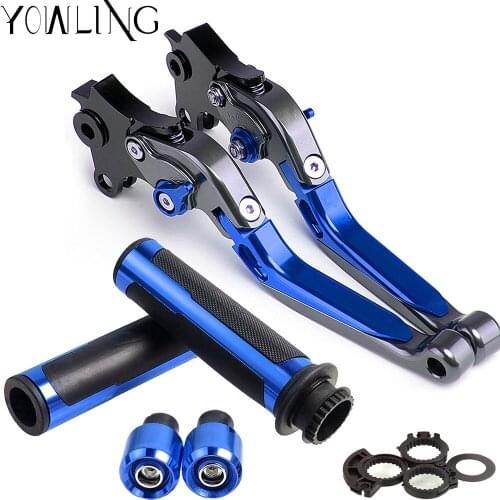 Motorcycle Extendable Brake Clutch Levers and Handlebar Hand Grips For SUZUKI GSXR400 1988-1998 1992 1993 1994 1995 1996 1997