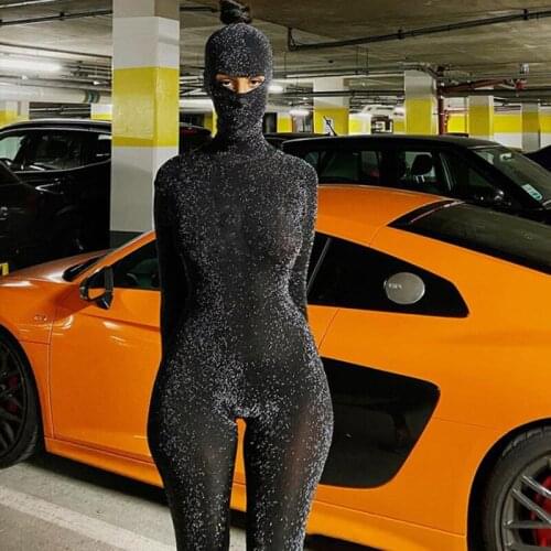 Women Festival Jumpsuit Backless Tights Bodycon Stretch Rompers Push Up Party Night Club Clothing Sexy Outfits One Piece Pants