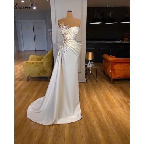 Turkish Couture White Prom Dresses 2020 Gorgeous Vintage Vestidos De Fiesta Mermaid Sexy Evening Gowns Wedding Party Dress Women