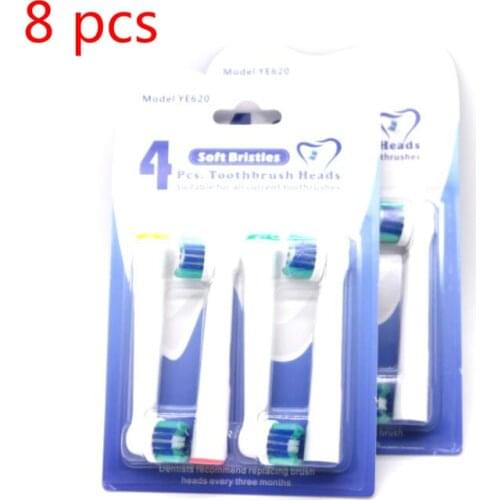 YE620 2 Packs 1143 Cross Action for oral b compatible toothbrush replacement heads 2packs
