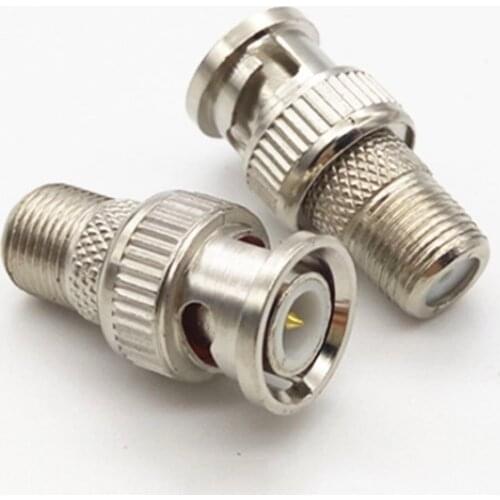 5pcs BNC Male Plug To F Female Jack Coax Connector Adapter For CCTV Camera Drop Shipping Support Silver monitor