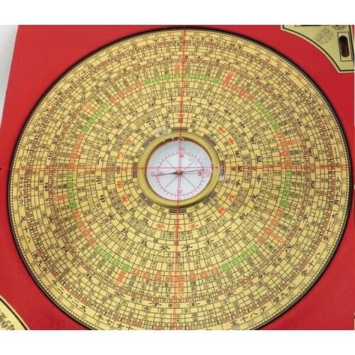 Hongkong Diameter 6 inch 24 layer color edition three yuan three professional feng shui compass compass