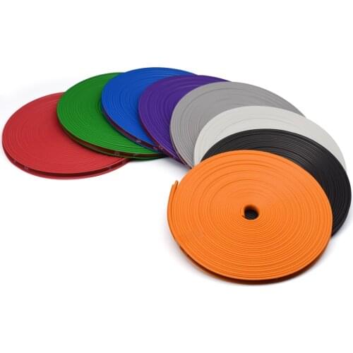 8M Car Vehicle Color Wheel Rims Protectors Decor Strip Tire Guard Line Rubber Moulding Trim Sticker Auto Exterior Accessories