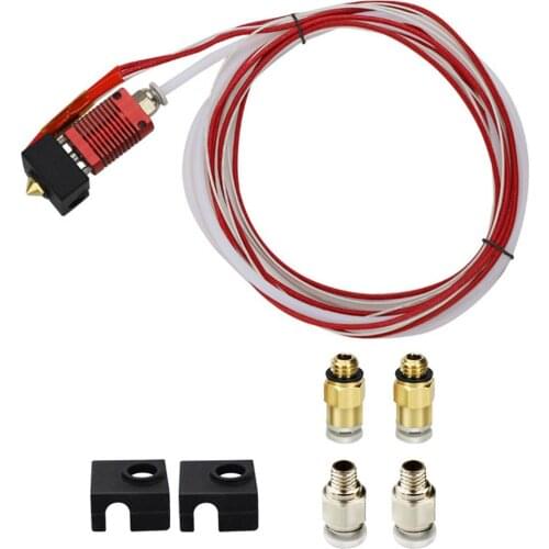 3D Printer Accessories, Assembled Extruder Set, Include 0.4mm Brass Nozzle, Pneumatic Coupler Kit For CR Ender 3 /3 Pro /3S