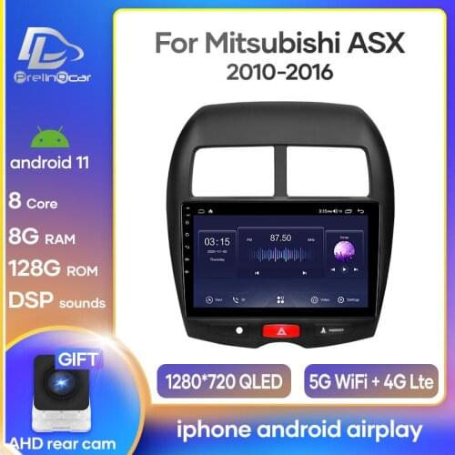Prelingcar For Mitsubishi ASX 2010-2018 years android 10.0 Car GPS Radio Multimedia no 2 din 4G monitor Video Player Navigation