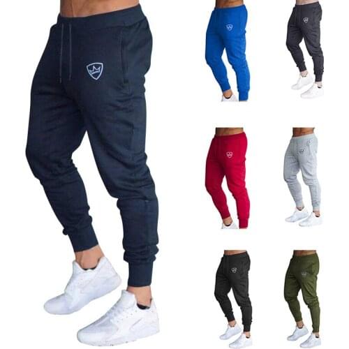 Mens solid color drawstring open bag casual pants crown sports fitness pants streetwear streetwear men
