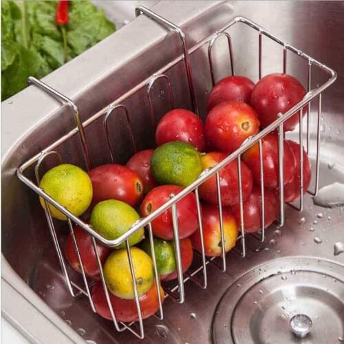 Kitchen Sponge Holder, Aiduy Sink Caddy Brush Soap Dishwashing Liquid Drainer Rack - Stainless Steel