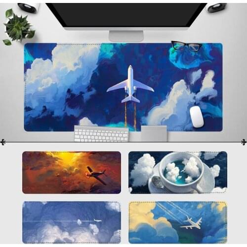 Cheap Airplane Flying in the Sky Gaming Mouse Pad PC Laptop Gamer Mousepad Anime Antislip Mat Keyboard Desk Mat Carpet for cs go