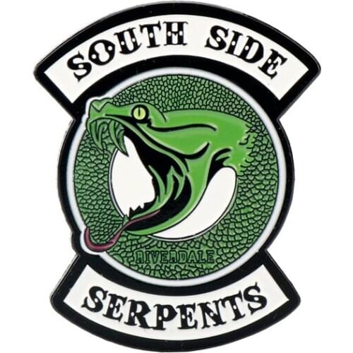 Movie Riverdale Southside Serpents Brooches for Men Women Zinc Creative Animal Pins Insignia For shirt bag Clothes Badges