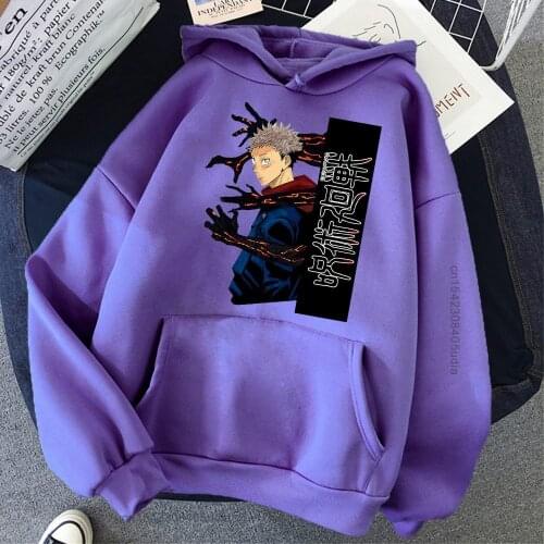 Jujutsu Kaisen Itadori Yuuji Print Hoodie Man Brand Fashion Aesthetic Harajuku Mens Hoodies Comfortable Pullover Men Clothing