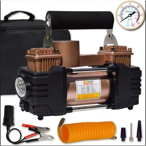 Js1028 Car Vehicle Double Cylinder Air Pump High Power Car Tire Electric Pump Inflator