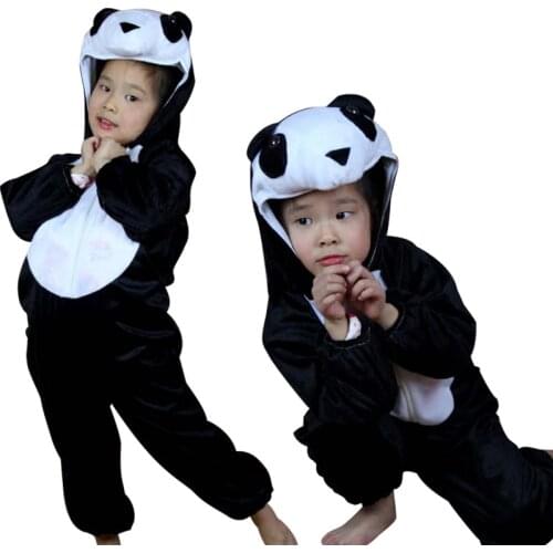 Chinese Giant Panda Mascot Costume Animal Cosplay Costumes Jumpsuit Childrens Day Kids Performance Clothes