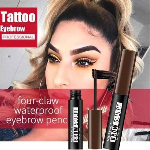 4 Colors Eyebrow Gel Cream Waterproof Eyebrow Henna Tattoo Shade Eyebrow Pencil Long Lasting Pigment Eyebrow Enhancer