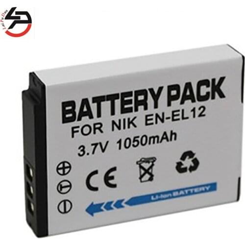 LPD 1050mah 100% brand new Replacement Camera Battery For Nikon N-EL12 ENEL12 S1200PJ AW100 S8200 S6200 S1000PJ S1100PJ S610