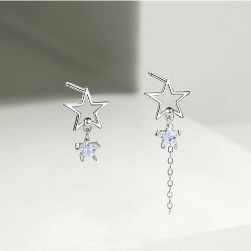 Luckydays New 2021 Lrregular Star Tasselr Earrings For Women Simple Temperament Wedding Accessories