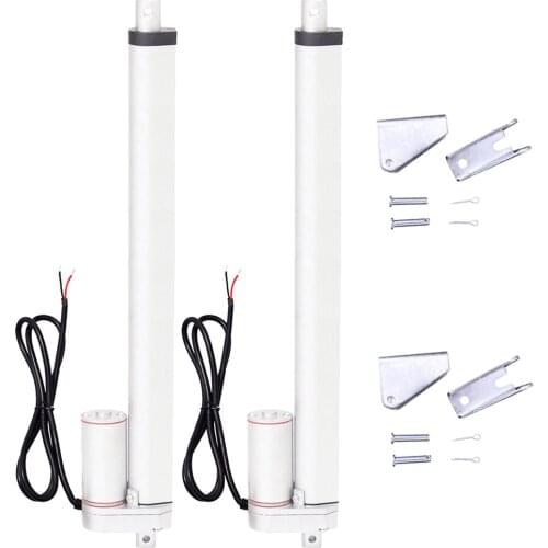 Set of 2 Heavy Duty 450mm 18" Stroke Multi-function Linear Actuator 1500N 330lbs for Electric Auto Car Door Open Medical Lifting