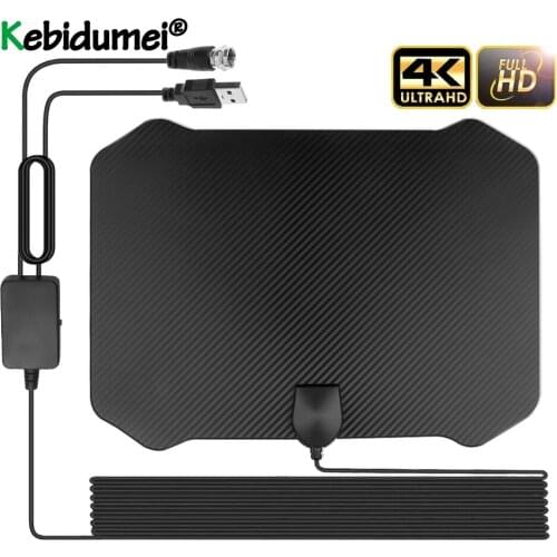 Newest Digital TV Aerial Indoor Amplifier Signal Booster DVB-T2 HDTV Antenna 4K HD 1080P Freeview TV For Local Channels