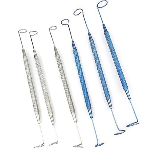 1Pcs ophthalmic instruments double ended Pigtail Probe Titanium/stainless steel tool