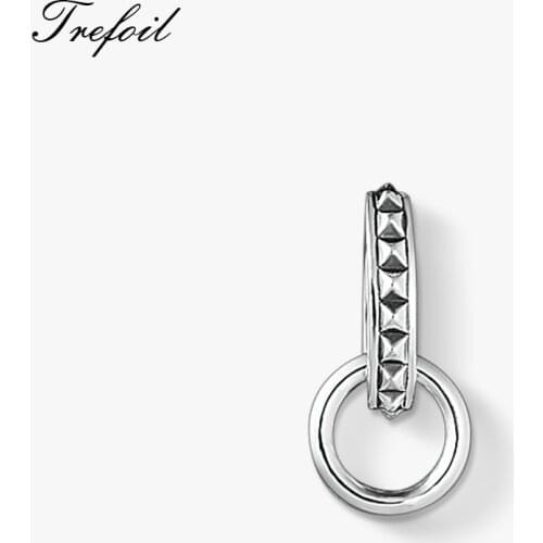 Pendant Charm Carrier Stud, Fashion Jewelry 925 Sterling Silver Trendy Punk Gift For Women Men Fit Necklace 2018 New