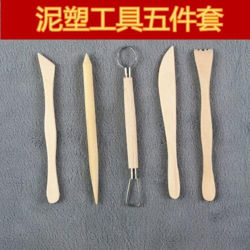 Fine Arts Supplies Clay Sculptures Repair Blanks Soft Clay Tools 5-piece Sets Wood Ceramic Knives Sculpture Knives Tool Sets