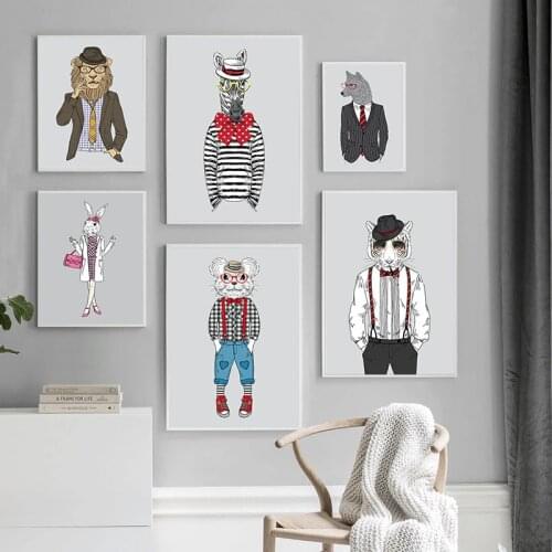Nordic Style Personality Animal Canvas Art Paintings on The Wall Posters and Prints Art Picture for Modern Living Room Decor