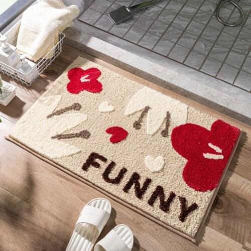 Modern minimalist cartoon style rugs and carpets for home living room, which is non-slip and highly absorbent. bathroom mat