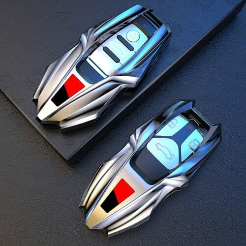 High-quality Zinc Alloy Car Key Cover Case Shell For Audi A6 A5 Q7 S4 S5 A4 B9 Q7 A4L 4m TT TTS RS 8S 2016 2017 2018 Accessories