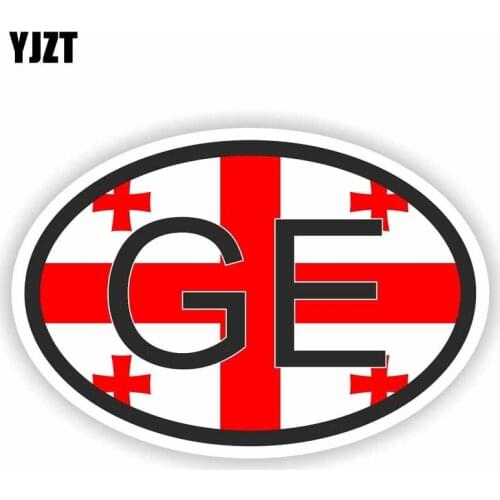 YJZT 11.4CM*7.4CM Creative Georgia Europe Country Code Car Sticker Decal Accessories 6-0253