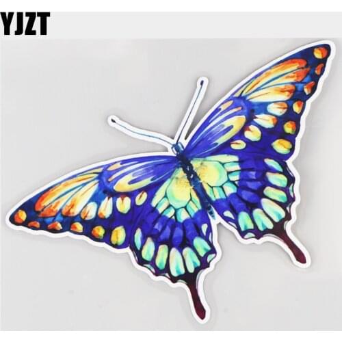 YJZT 16.5×13.9CM Beautiful Swallowtail Butterfly Cartoon Window Stickers Fashion Car Decor Accessories 21A-0082