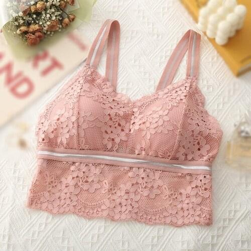 Women Lace Bras Sexy Lingerie Padded Bras Brassiere Female Intimates Hollow Bralette V Backless