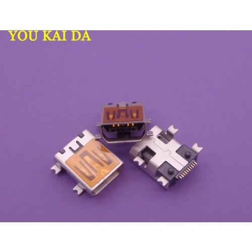 10pcs/lot micro MINI USB 10pin female connector SMT Sinking plate with locating peg 10 pin free shipping
