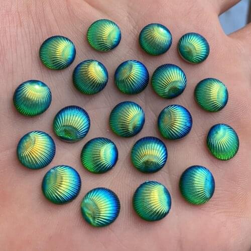 160pcs DIY Resin AB Color Shells Rhinestones Crystals Flat back Stones DIY Accessories for Wedding -B44