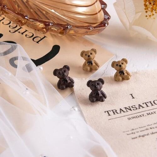 2020 Ins New sweet jewelry earings teddy Valentines day gifts Love cute 3D bear earrings Vintage pendant jewelry student Girls