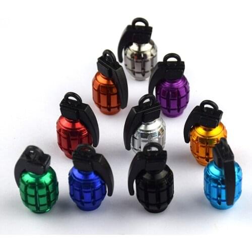 4pcs Aluminum Car Tire Valve Cap Grenade Alloy Tyre Valve Stem Cover Air Dust Cap Tire Valve Truck Bike Wheel Rim Valve Stem Cap
