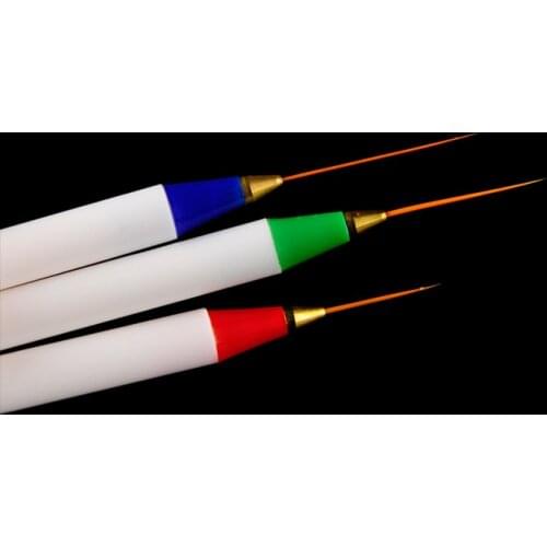 5X3PCS/SET New Pro 3 Different Color And Different Length UV-Gel Nail Art Drawing Brush Pen(Red, Bule and Green)