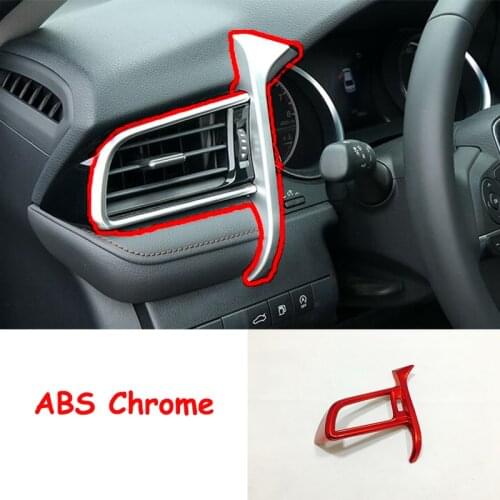 ABS Plastic Chrome For Toyota Camry 2018 Car Accessories Master Driver Air Conditioner Outlet Vents Cover Trim Sticker Styling