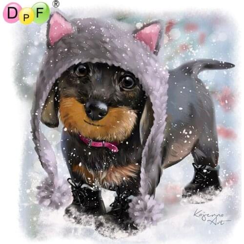 Diamond painting cross stitch hat dog diamond painting round diamond painting embroidery mosaic decoration gift